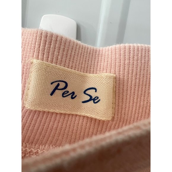 Per Se Pull-On Capri Pants Women L Drawstring Peach Linen Blend Cropped Classic - Picture 3 of 8